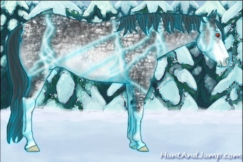 Horse Color:Thunderstruck Brown Chinchilla Ice Sabino Rabicano 