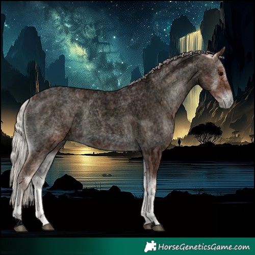 Horse Color:Void Silver Blue Onyx Ice Roan 