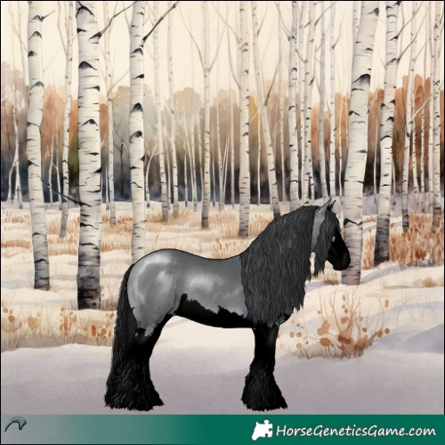 Horse Color:Void Brown Chinchilla Dun Splash 