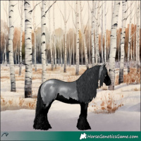 Horse Color:Void Brown Chinchilla Dun Splash