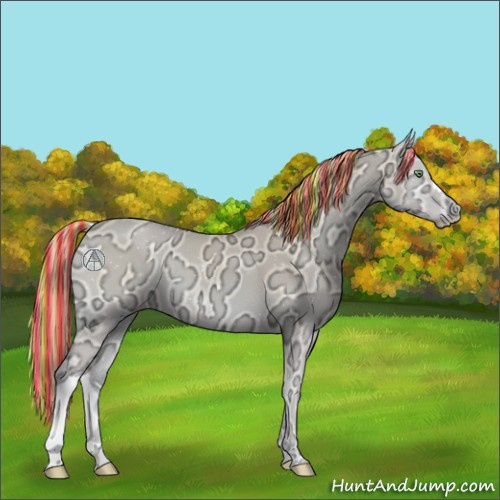 Horse Color:Painted Perlino Ice Onyx 