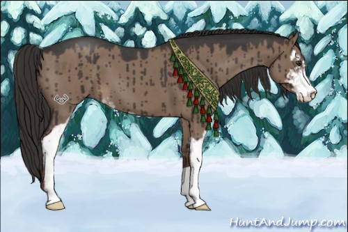 Horse Color:Liver Red Dun Roan Sabino Brindle 