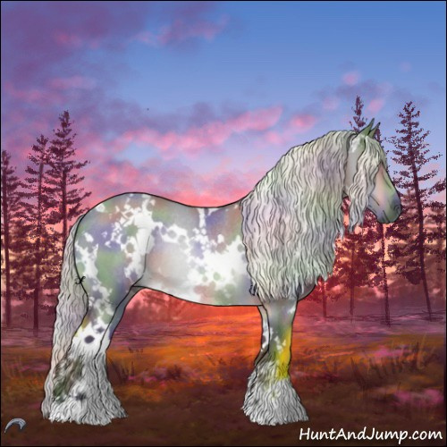 Horse Color:Nacre White Spotted Silver Brown Chinchilla Dun Rabicano 