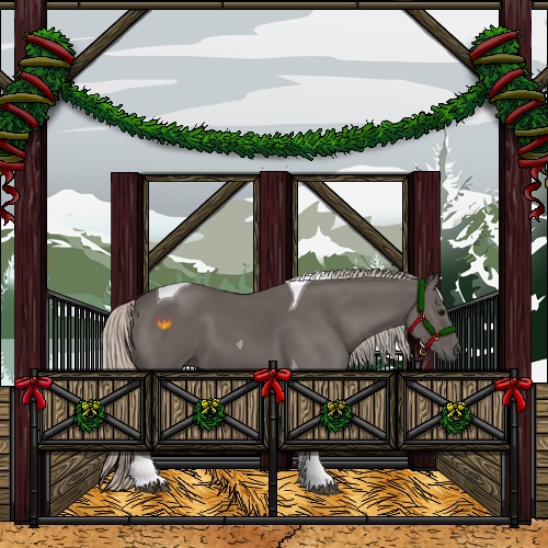 Horse Color:Silver Black Tobiano 