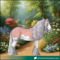 Horse Color:Watercolor Silver Buckskin Splash