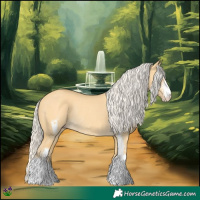 Horse Color:Silver Amber Cream Champagne Dun Sabino Rabicano