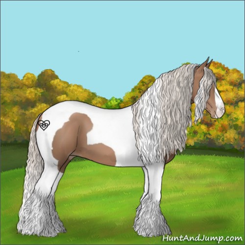 Horse Color:Silver Black Pearl Tobiano 