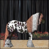 Horse Color:Midnight Brown Ice Snowdrop Pearl Tobiano Near Leopard 