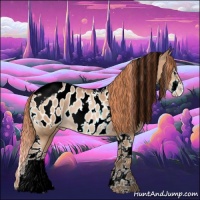 Horse Color:Painted Bay Snowdrop Pearl Splash Tobiano Near Leopard 