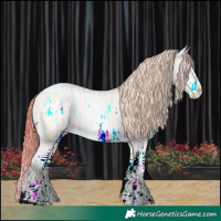 Horse Color:White Spotted Black Ice Pearl Appaloosa