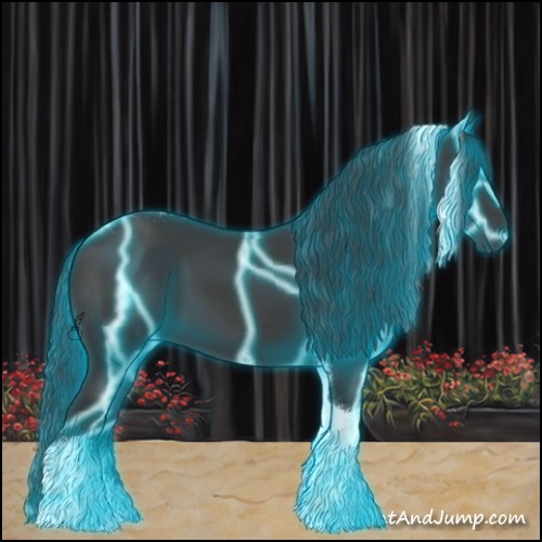 Horse Color:Thunderstruck Black Tobiano 