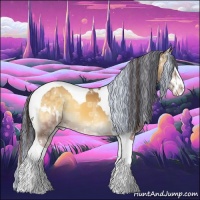 Horse Color:Painted White Spotted Sable Cream Champagne Ice Onyx Splash Tobiano