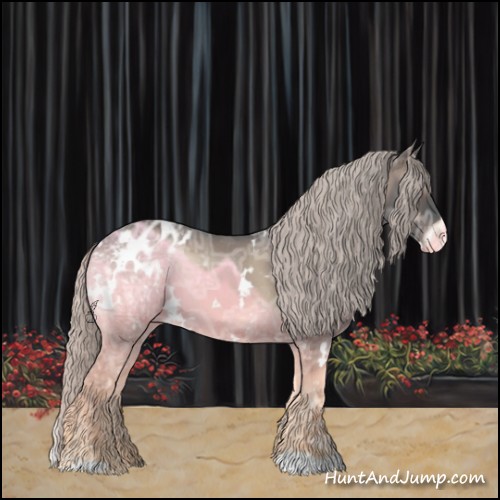 Horse Color:White Spotted Silver Blue Onyx Ice Appaloosa