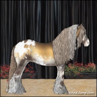 Horse Color:White Spotted Chocolate Palomino Onyx Tobiano Blanket 