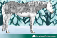 Horse Color:Plaid  Liver Chestnut Chinchilla Ice Mushroom Splash 