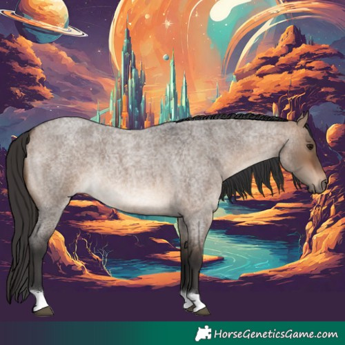 Horse Color:Brown Roan Dun 