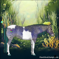 Horse Color:Painted Blue Onyx Ice Tobiano Rabicano 