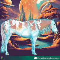 Horse Color:Thunderstruck Watercolor White Spotted Chestnut 