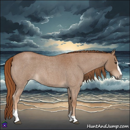 Horse Color:Red Roan Sabino 