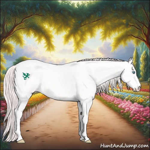 Horse Color:Perlino Roan 