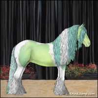 Horse Color:Watercolor Bay Pearl Tobiano