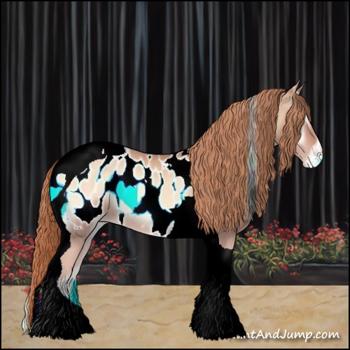 Horse Color:Gold Champagne Onyx Tobiano Blanket 