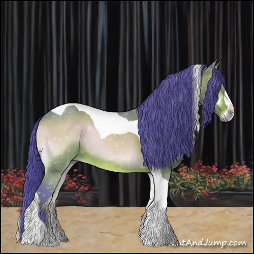 Horse Color:Watercolor Bay Onyx Tobiano