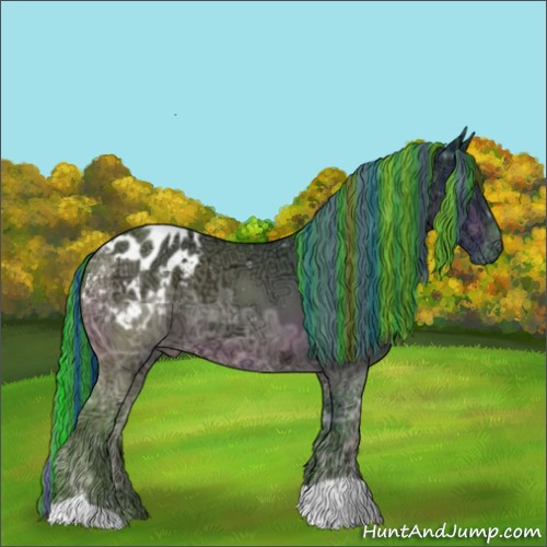Horse Color:Painted Watercolor Bay Ice Appaloosa 