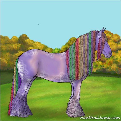 Horse Color:Painted Watercolor Black Ice 