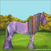 Horse Color:Painted Watercolor Black Ice 