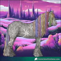 Horse Color:Platinum Painted Silver Black Ice