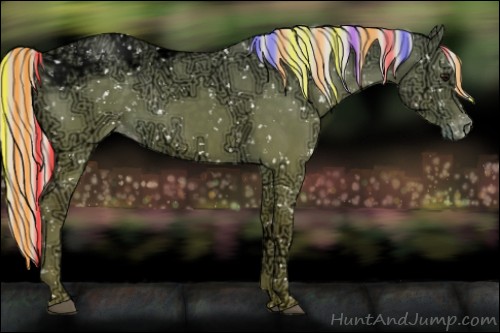Horse Color:Painted Silver Grullo Ice Appaloosa 