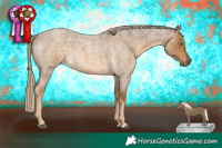 Horse Color:Chocolate Palomino Roan Mushroom 