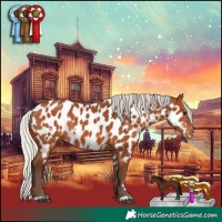 Horse Color:White Spotted Silver Bay Near Leopard Rabicano 