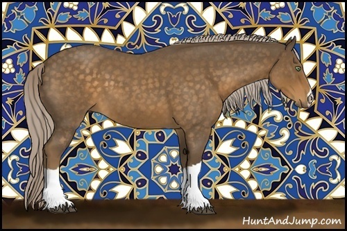 Horse Color:Chocolate Palomino Roan 