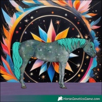 Horse Color:Watercolor Midnight Black Ice