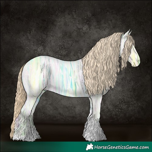 Horse Color:Grullo Ice Snowdrop Pearl Tobiano 