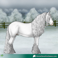 Horse Color:Platinum Silver Perlino Dun Splash Tobiano Near Fewspot 