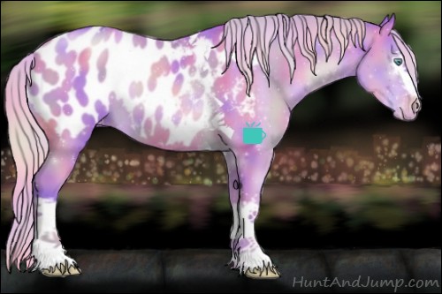 Horse Color:Nacre Watercolor White Spotted Silver Sable Champagne Pearl Tobiano Blanket
