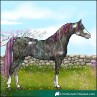 Horse Color:Painted Liver Chestnut Ice Pearl 