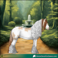 Horse Color:White Spotted Red Dun Splash Frame