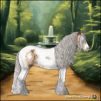 Horse Color:Silver Bay Dun Tobiano Frame Brindle 