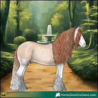 Horse Color:White Spotted Gold Champagne Dun Splash Rabicano