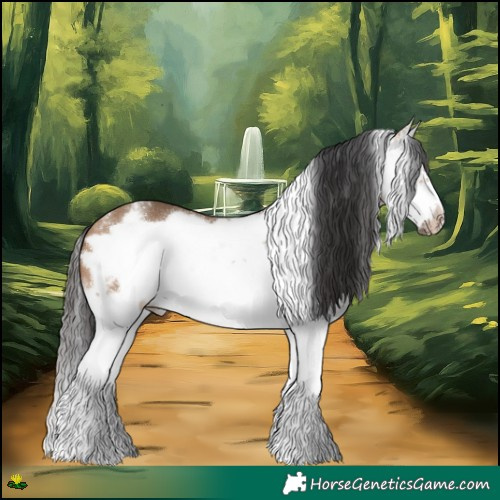 Horse Color:White Spotted Bay Dun Splash Frame 