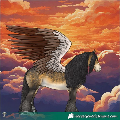 Horse Color:Buckskin Mushroom Rabicano 