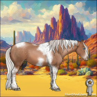 Horse Color:Silver Brown Pearl Tobiano Frame