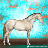Horse Color:Buckskin Pearl Dun Sabino 