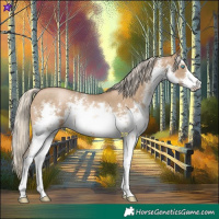 Horse Color:White Spotted Chocolate Palomino Pearl Mushroom Sabino 