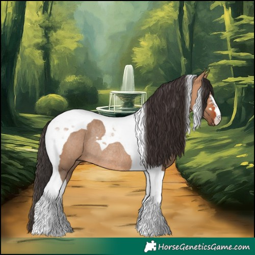 Horse Color:Bay Dun Tobiano Rabicano