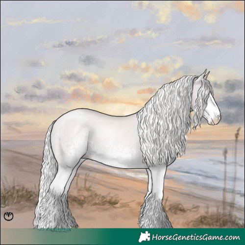 Horse Color:Platinum White Spotted Palomino Pearl 